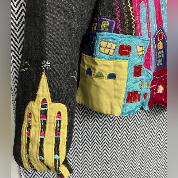 Vintage pushpa kaktus city applique jacket - Picture 5 of 7